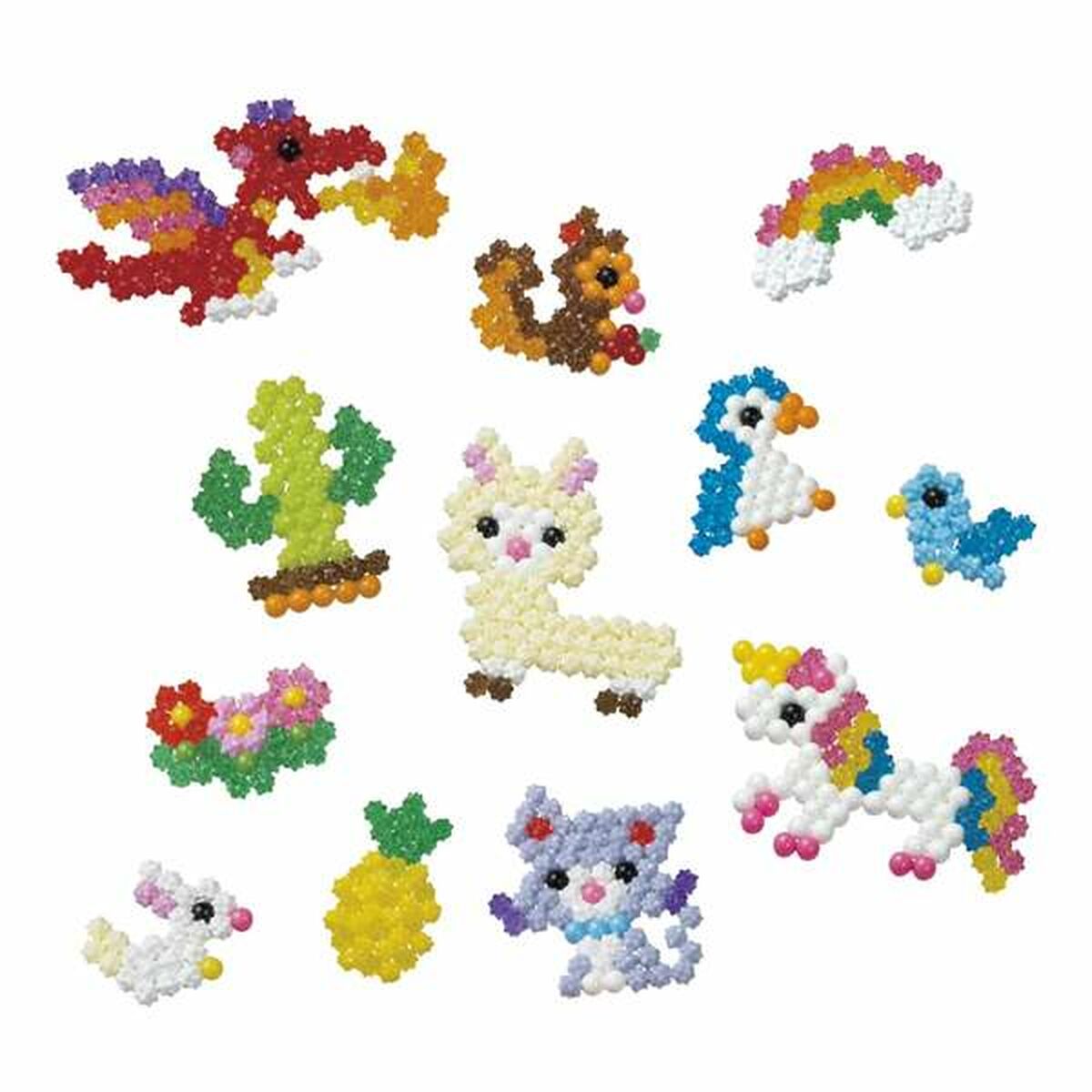 Lasihelmet 1000 kpl, moniväriset lapsille 4+ askarteluun Aquabeads