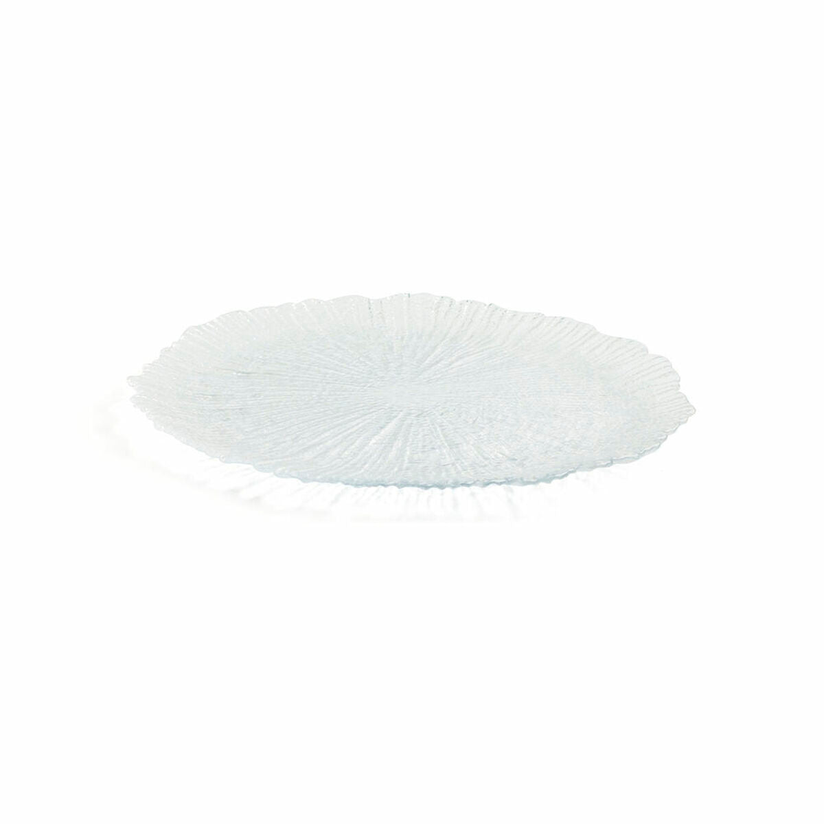 Lasilautanen Ø 32 cm, kohokuvioitu läpinäkyvä - 6 kpl, ruokailuun & tarjoiluun