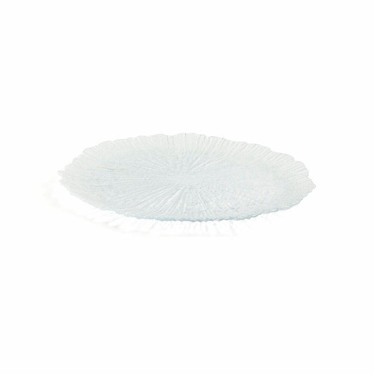 Lasilautanen Ø 32 cm, kohokuvioitu läpinäkyvä - 6 kpl, ruokailuun & tarjoiluun