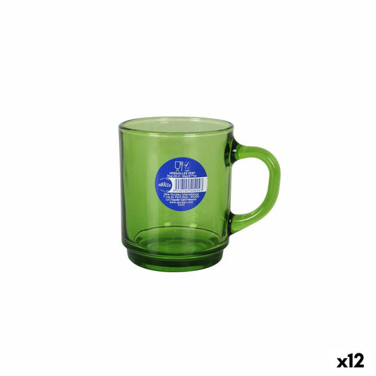 Lasimukit 260 ml 12 kpl, vihreä Versailles-malli kahvimukeiksi Duralex