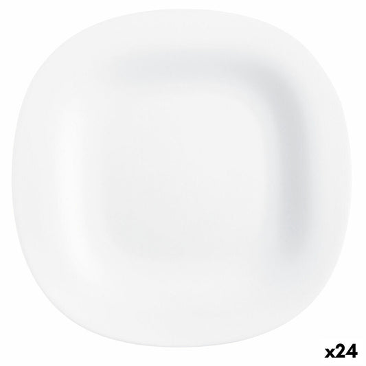 Jälkiruokalautanen lasi 19 cm, valkoinen, astianpesukone- & mikroaaltouuni-kestävä, 24 kpl