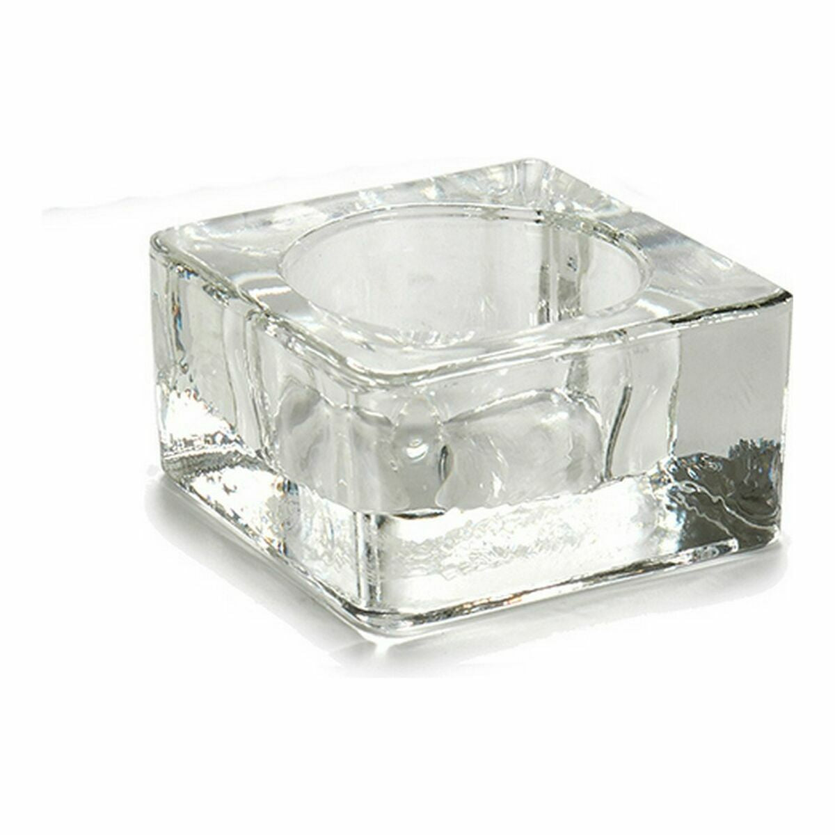 Lasinen kynttilänjalka läpinäkyvä 6 x 3 x 6 cm, 12 kpl, tuikkukynttilöille