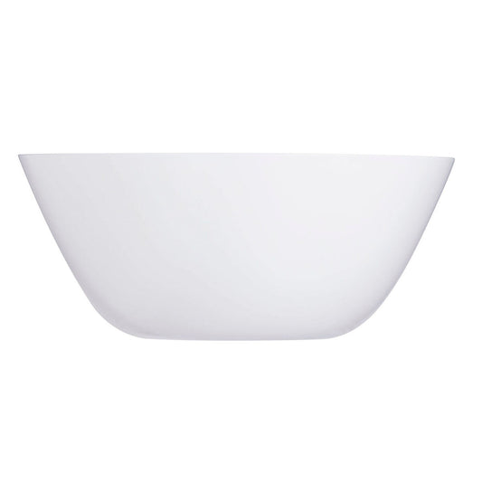 Lasinen salaattikulho 18 cm, valkoinen - mikroaaltokestävä & tiskikoneeseen