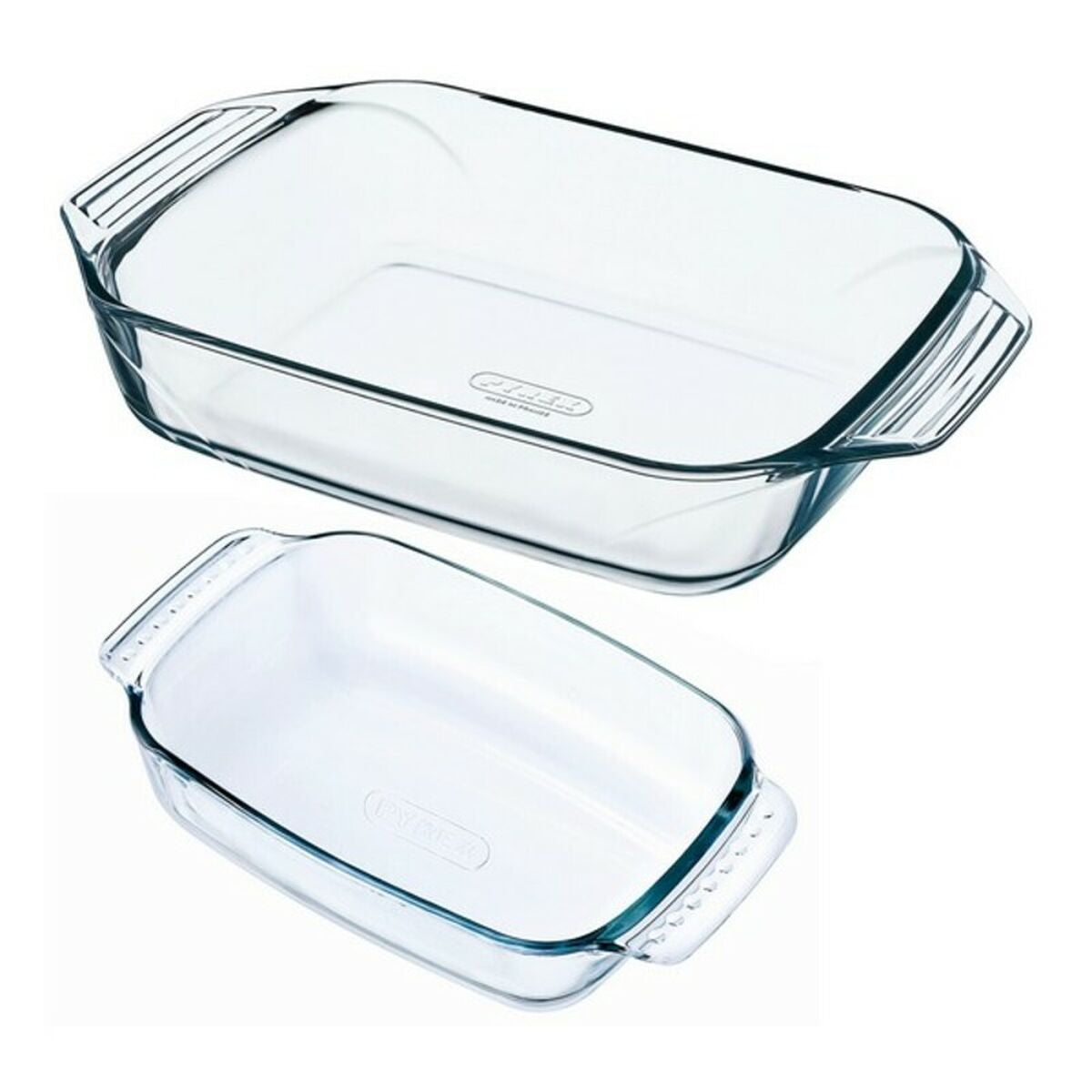 Lasinen uunivuokasetti uuniin & pakastimeen 2-osainen 39×25 & 35×23 cm, Pyrex