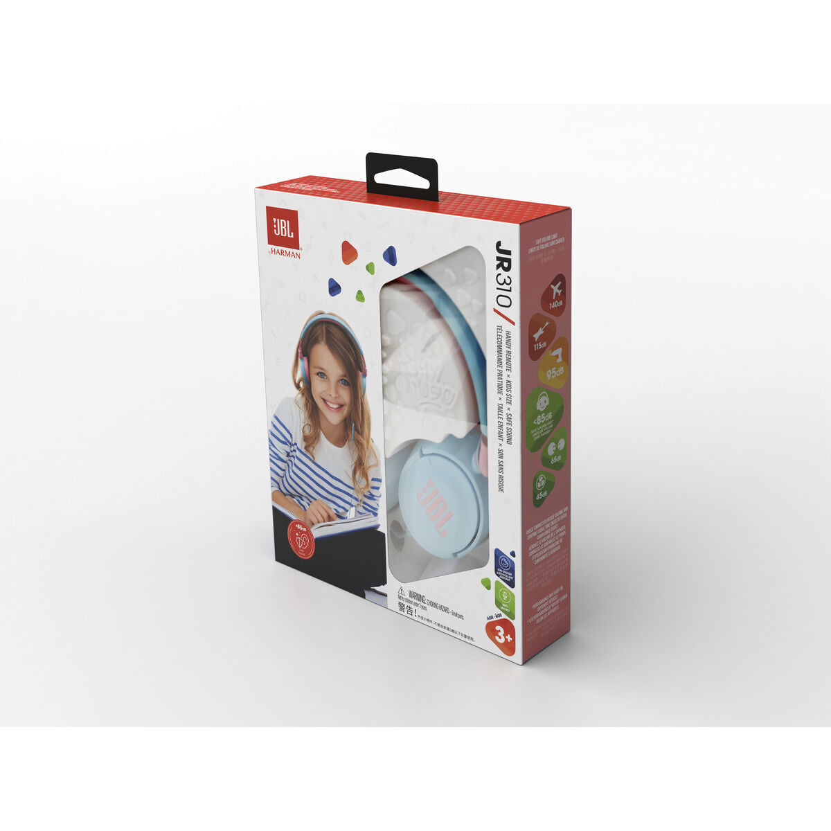 Lasten kuulokkeet 3,5 mm & Bluetooth, mikrofoni, taittuva, sininen - JBL