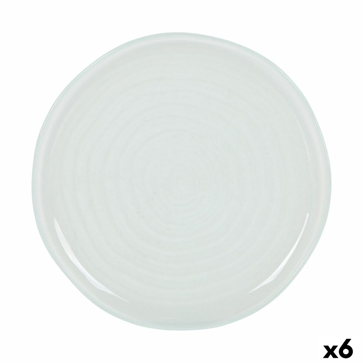 Lautanen Ø 25 cm, litteä, satiinipintainen, 6 kpl, valkoinen, ruokapöytään