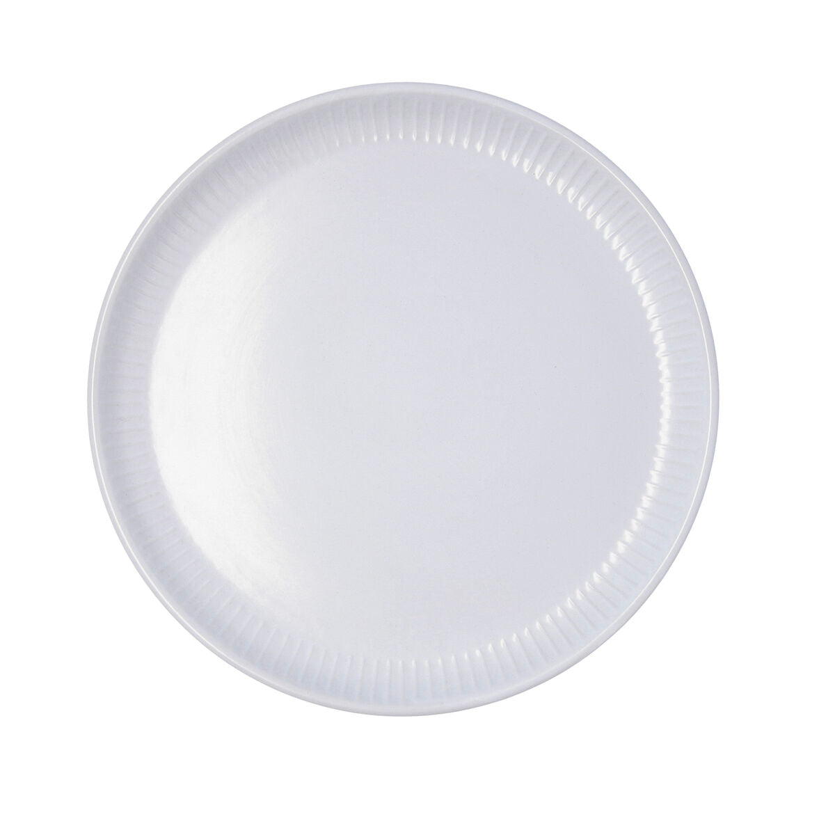 Litteä lautanen Ø 26 cm, keramiikka, harmaa, pinottava, 12 kpl - ruokailuun