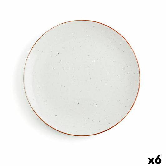 Litteä lautanen Ø 29 cm, beige keramiikka, 6 kpl - astianpesukoneeseen