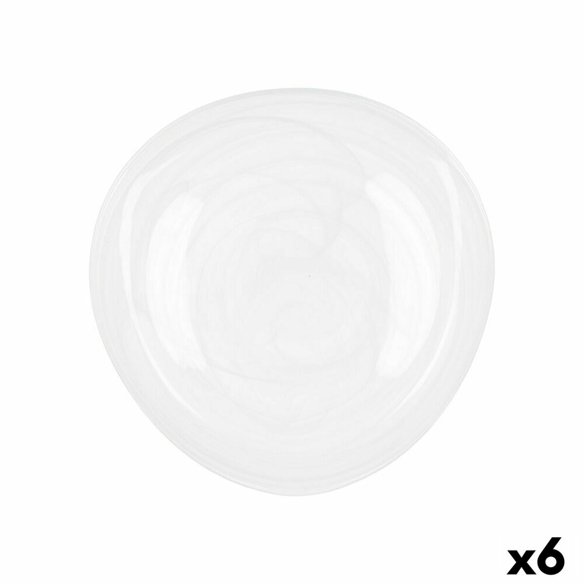 Lautanen 30 cm valkoinen lasi litteä ruokalautanen 6 kpl pakkaus, tarjoiluun