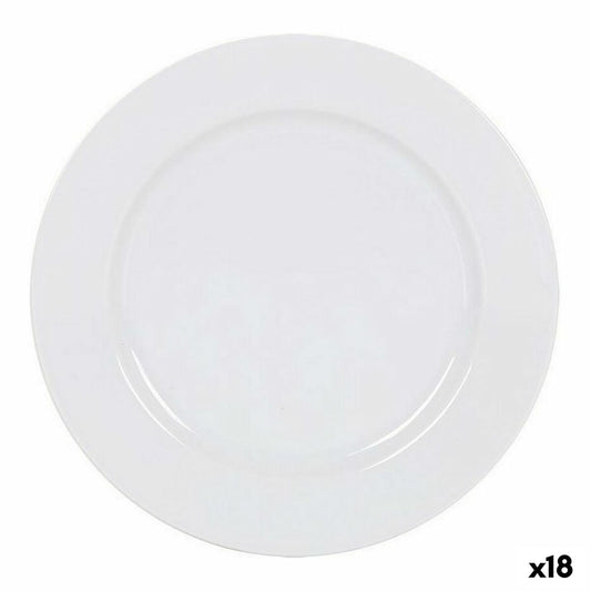 Lautaset 24 cm, posliini 18 osaa - litteät ruokailulautaset arkeen & juhlaan