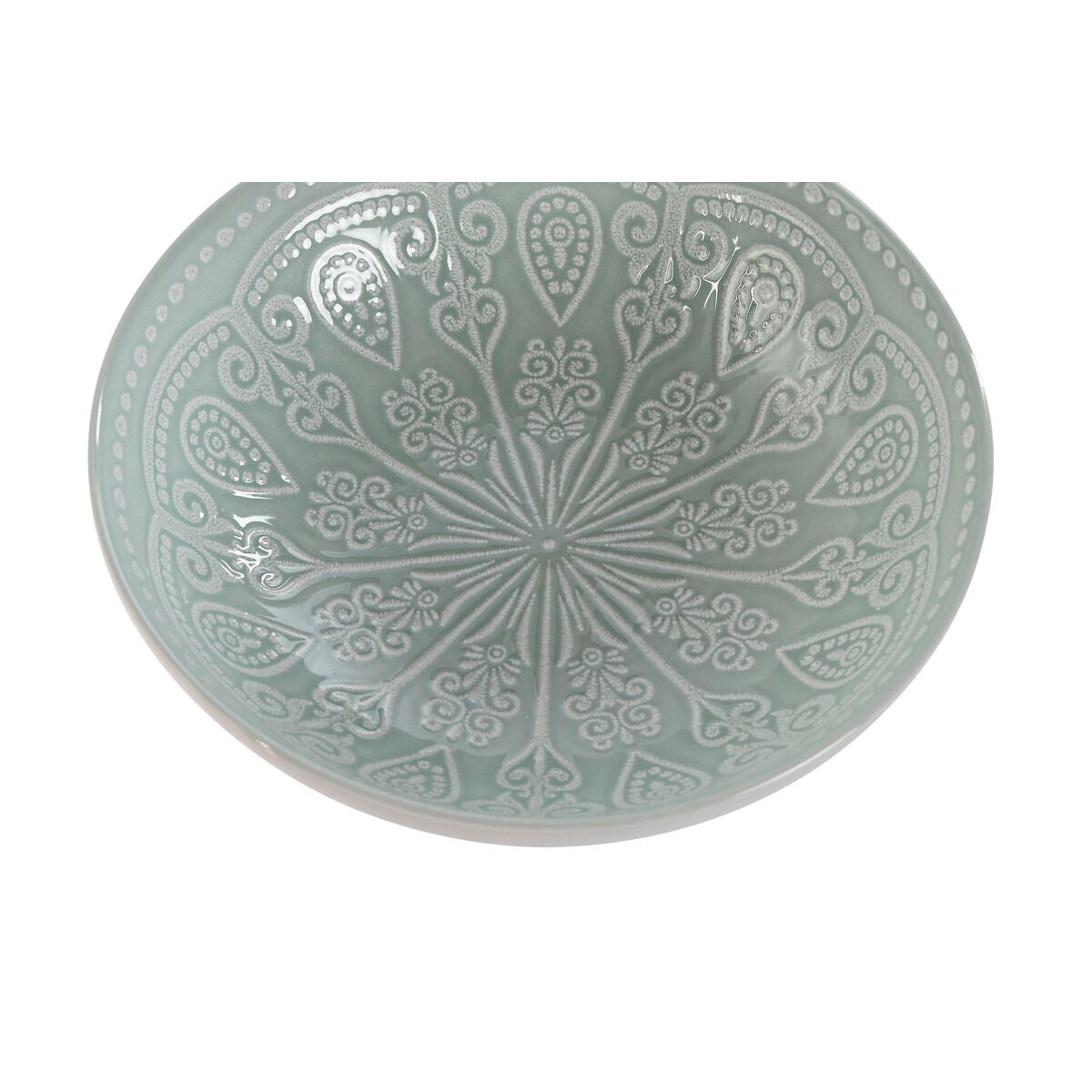 Lautasetti keramiikka, mandala-kuvio vihreä 4-osainen 18,2 x 18,2 x 5,7 cm