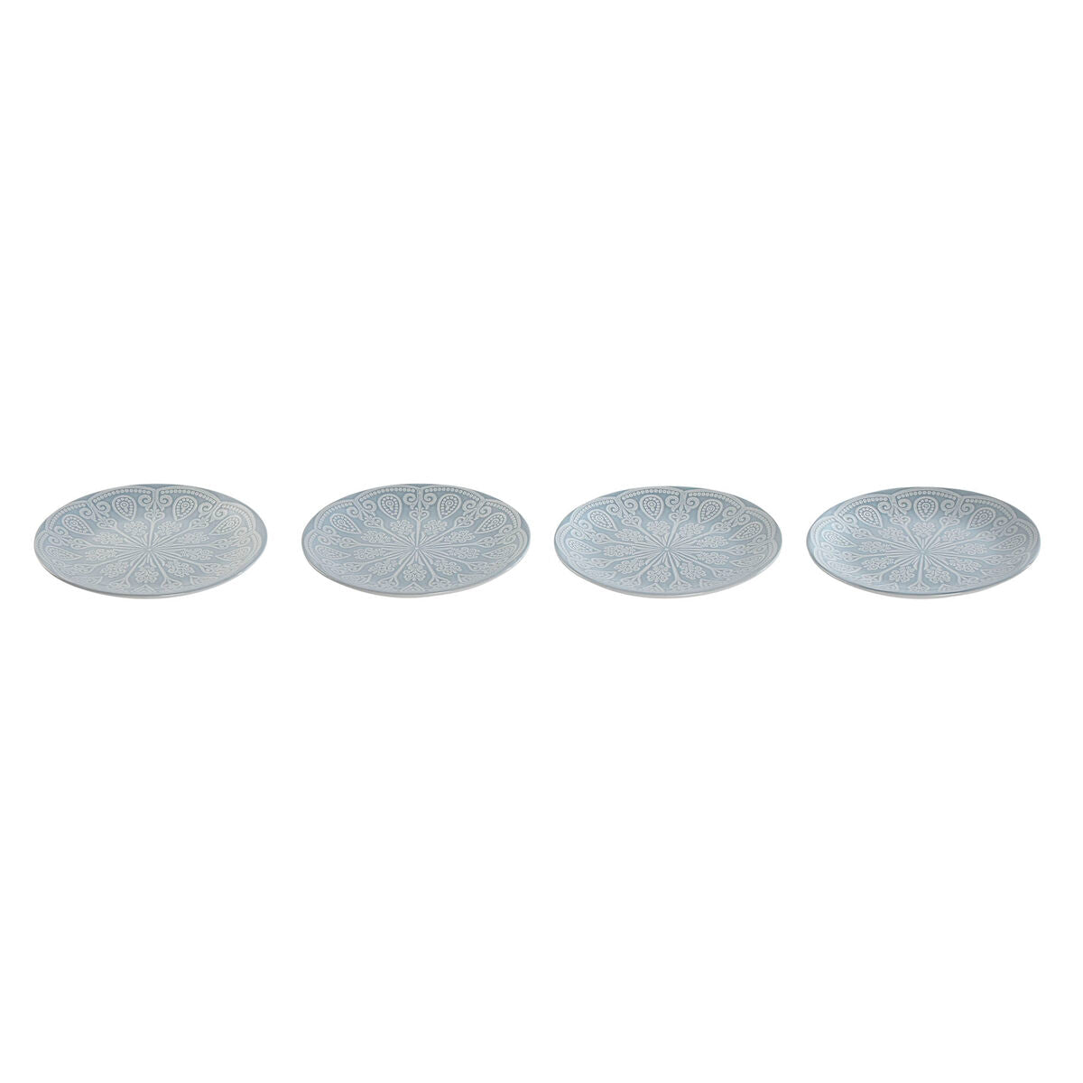 Lautassetti keramiikka 19,5 cm mandala arab, sininen, tarjoilulautaset ruokailuun