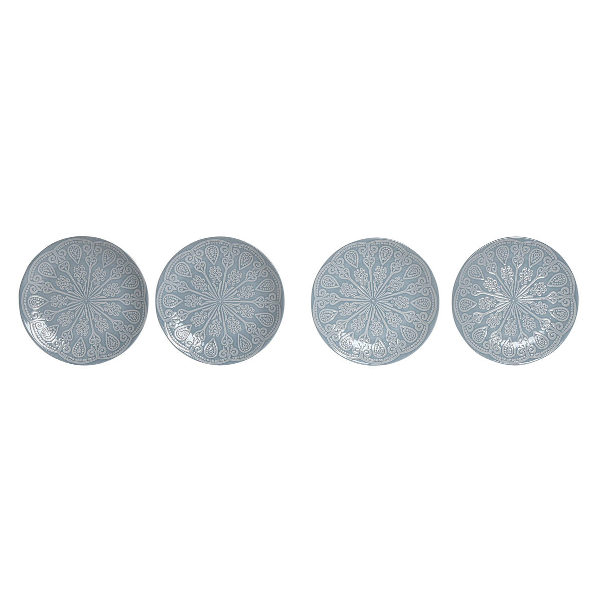 Lautassetti keramiikka 19,5 cm mandala arab, sininen, tarjoilulautaset ruokailuun