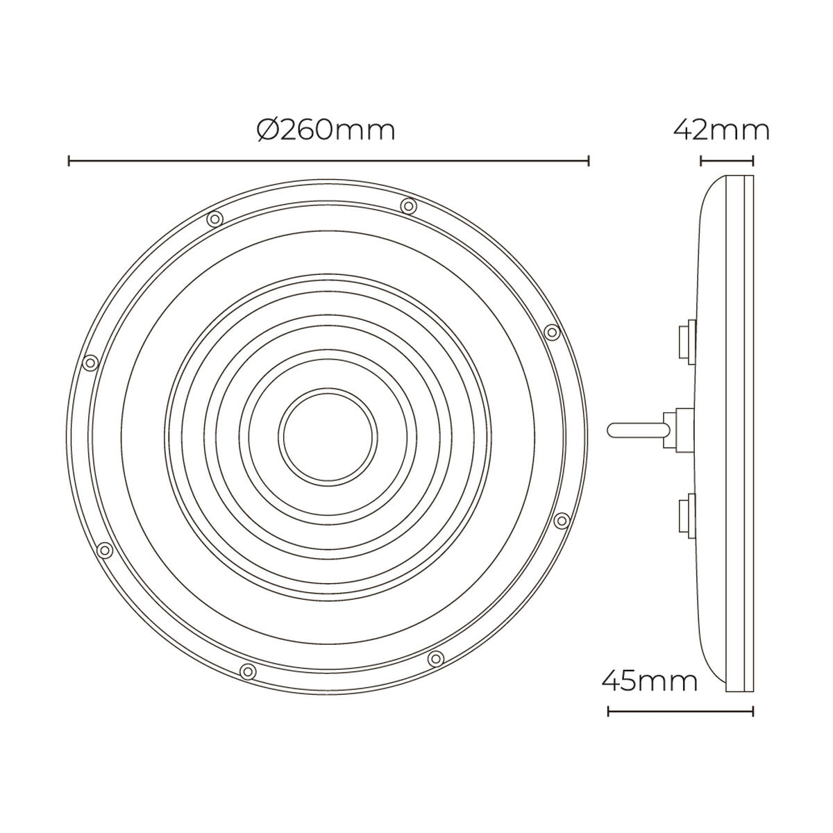 LED high bay -valaisin 100 W 10000 lm IP65, 6500 K, ripustettava