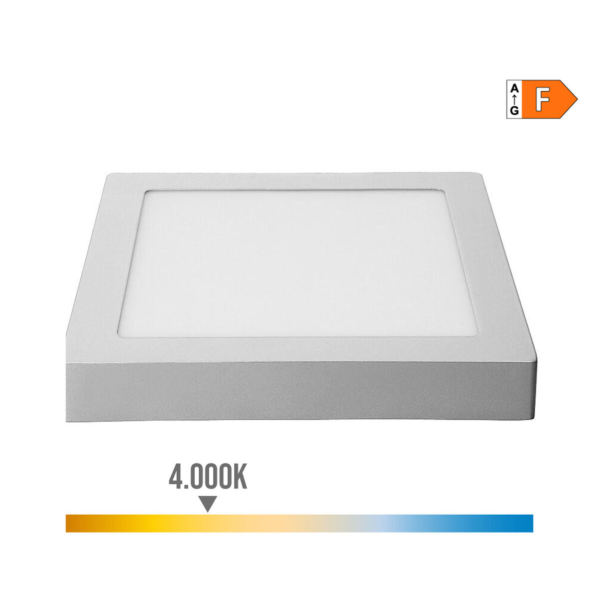 LED kattolamppu 20 W 4000 K, pinta-asennettava 22,5×22,5×4 cm, alumiini