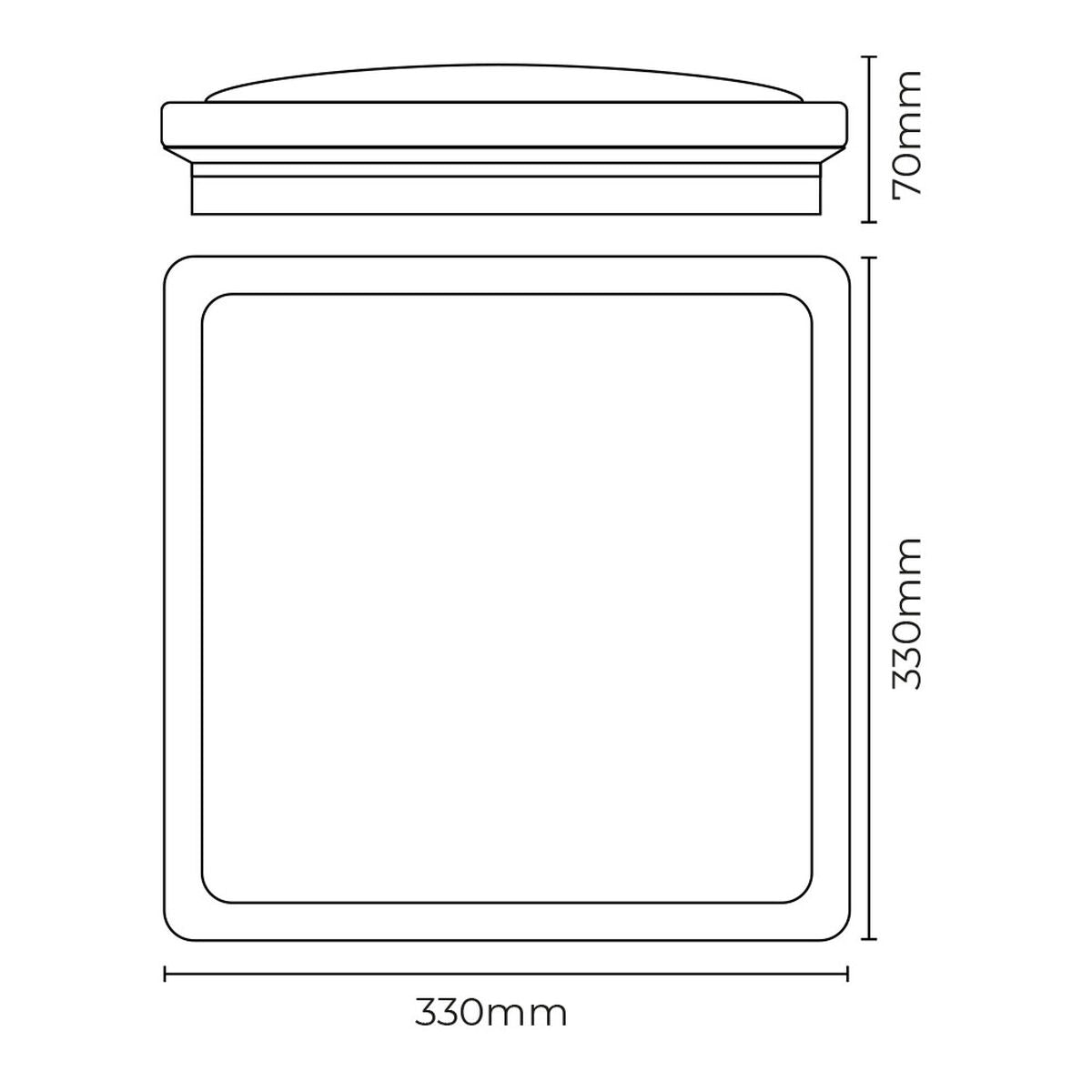 LED-kattovalaisin neliö 18 W 1820 lm 4000 K, pinta-asennus, puuviimeistely