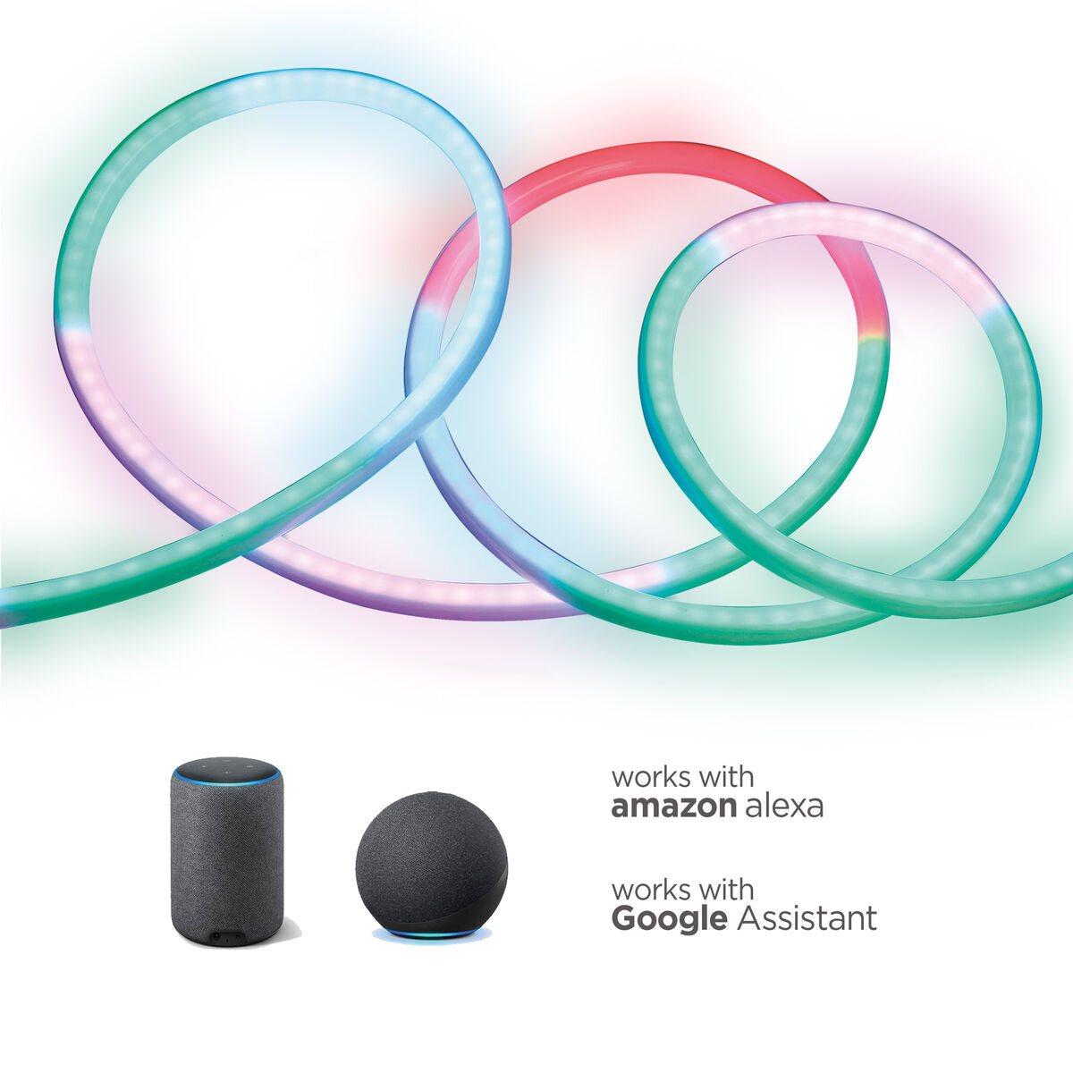 LED-neon-nauha IP65 3 m, älyvalo Bluetooth & Wi-Fi, 32 W 380 lm, sisustusvalo