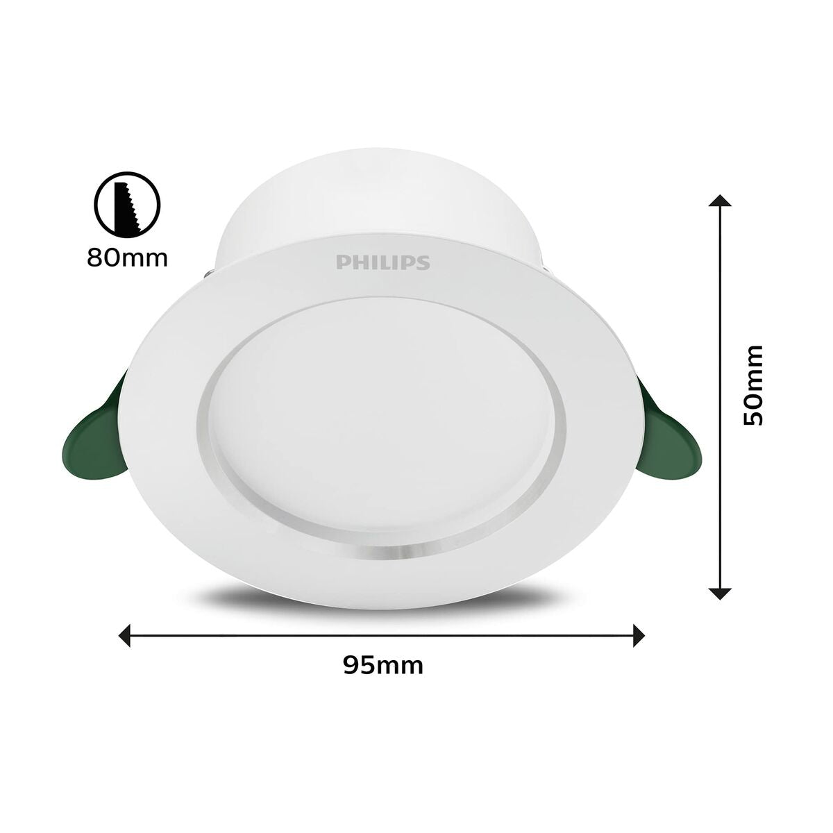 LED-upotettava alasvalo 360 lm 4000 K, 2 W Ø 9,5 cm, valkoinen