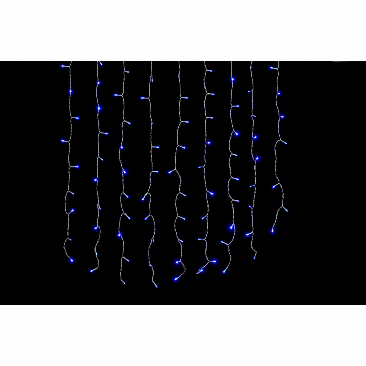 LED-verhovalot sininen 100 x 1 x 100 cm, IP44 ulkokäyttöön