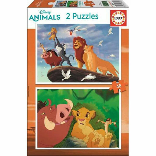 Leijonakuningas palapeli 2 x 48 palaa, Disney-aihe, lapsille ja perhepeliksi