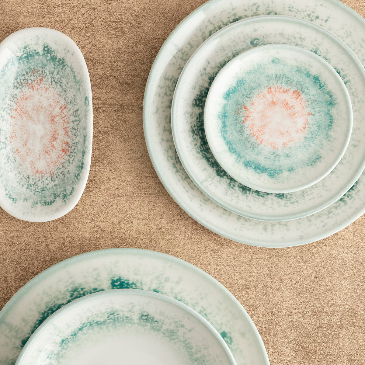 Leipälautanen Ø 15 cm keramiikka, 6 kpl, valkoinen, pinottava, mikroaaltovalmis