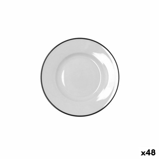 Leipälautanen pinottava keraaminen Ø 16,5 cm valkoinen, 48 kpl setti kahviloihin