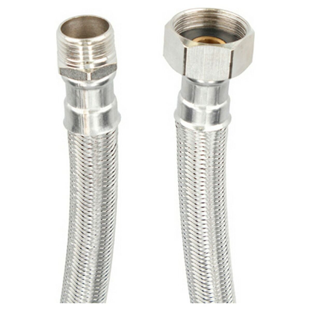 Liitäntäletku 1/2\" uros - 3/4\" naaras 40 cm, ruostumaton teräs AISI 304 EPDM