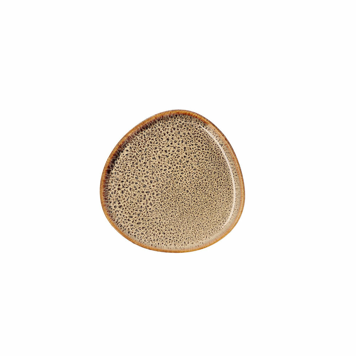Litteä lautanen 11 x 11 cm ruskea, keramiikka, 12 kpl, reliefipinta Bidasoa Ikonic