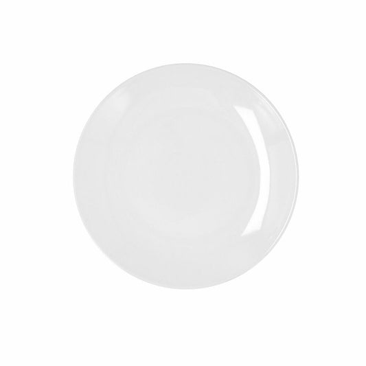 Litteä lautanen 21 cm, keramiikka, 6 kpl, valkoinen - pinottava astiasetti