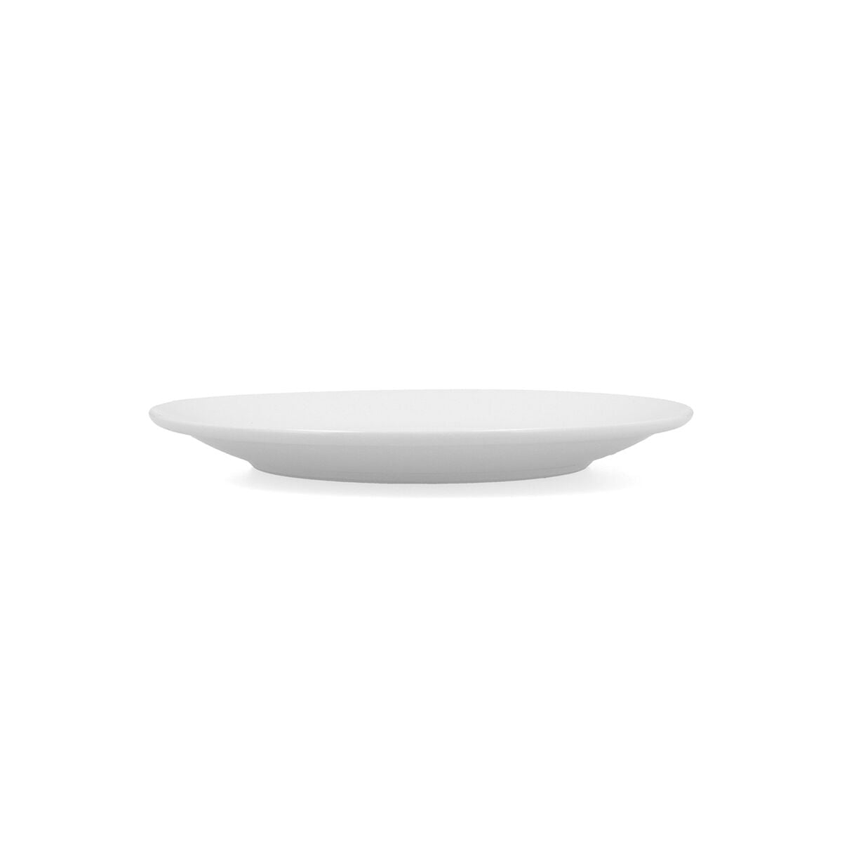 Litteä lautanen 21 cm, keramiikka, 6 kpl, valkoinen - pinottava astiasetti