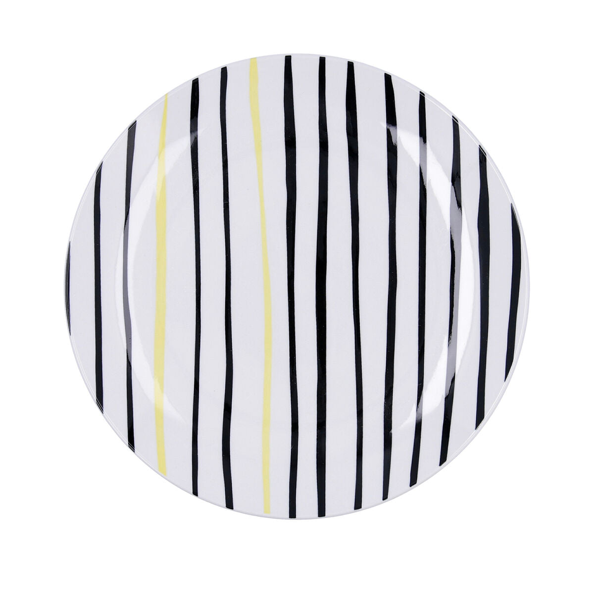 Litteä lautanen Ø 26,5 cm, keraaminen, zigzag-monivärinen, 12 kpl, tiskikonevarma