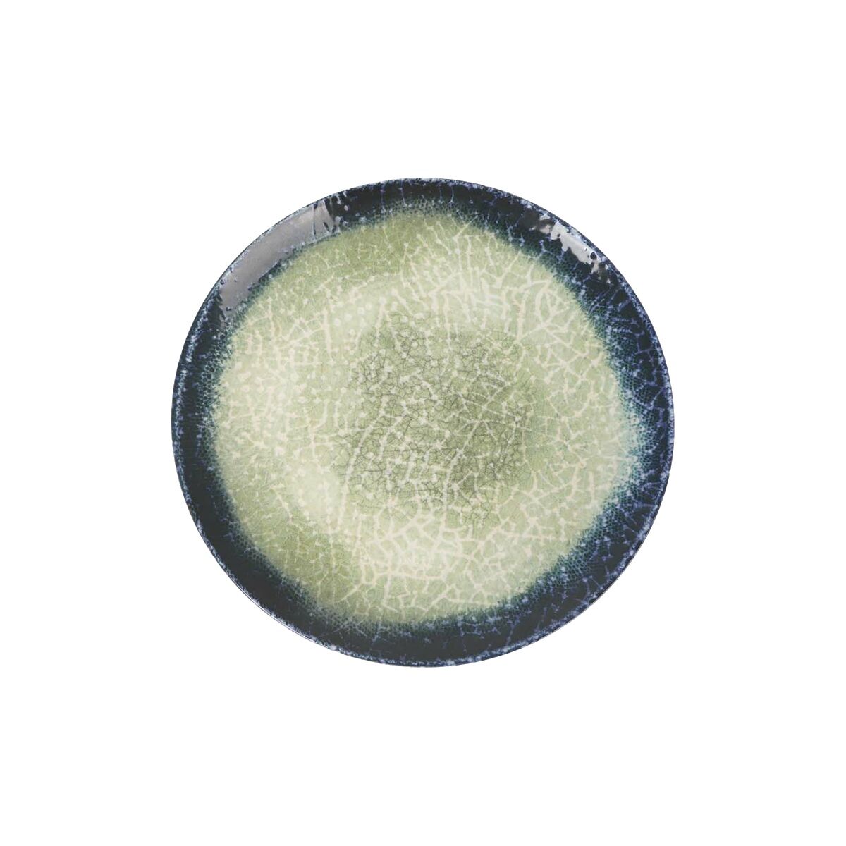 Litteä lautanen Ø 26 cm, 6 kpl, halkeilukuvioitu sinivihreä - tarjoiluun & arkeen