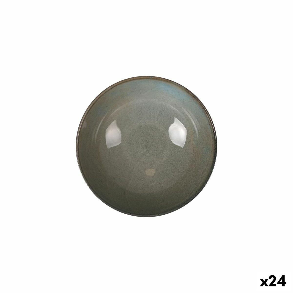 Litteät lautaset 24 kpl harmaa, 24-osainen lautassetti ruokailuun - Almudena