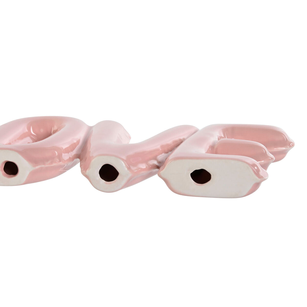 Koristehahmo LOVE dolomiitti 24×2,5×10 cm, keltainen & pinkki, 2 kpl, lasten