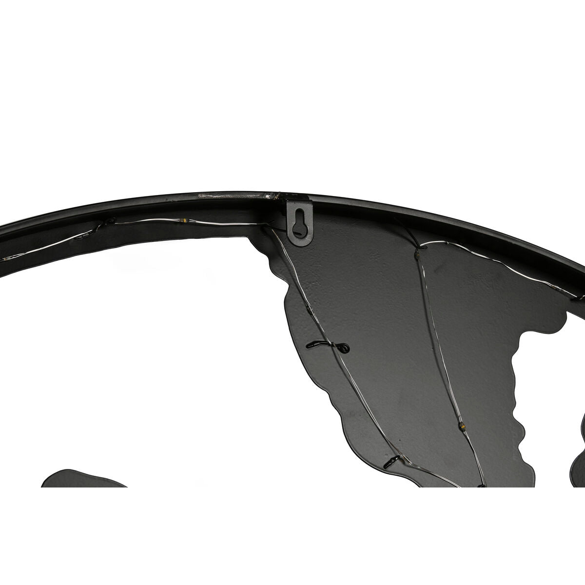 Maailmankartta seinäkoriste metallinen LED paristokäyttöinen, 2 osaa 100×100 cm