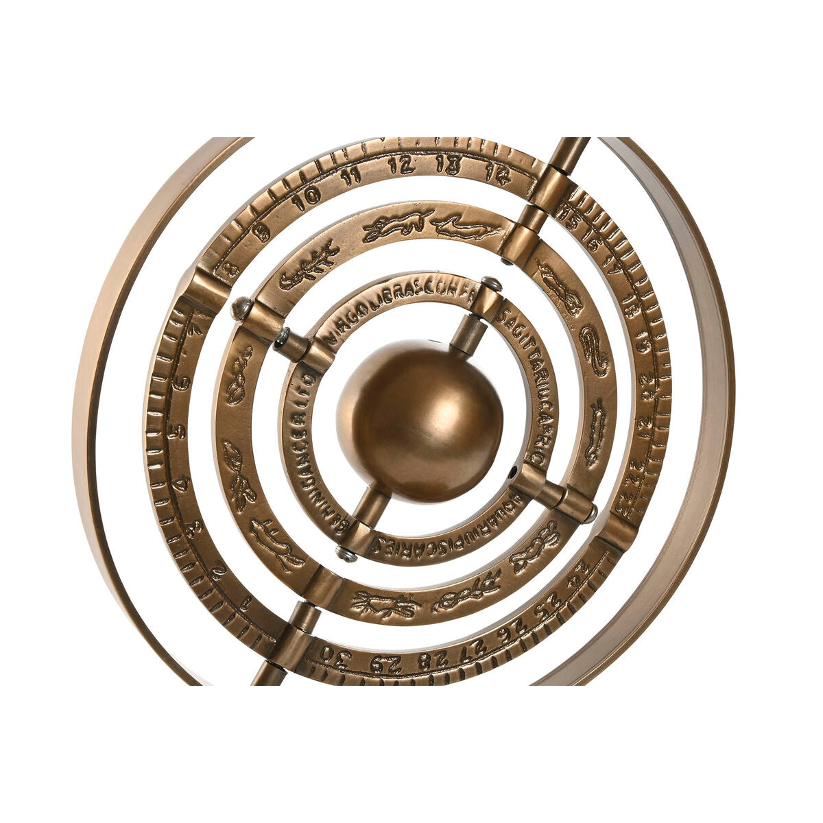 Maapallo koriste, kullattu vintage 30 x 20 x 30 cm, alumiini pöytäkoriste