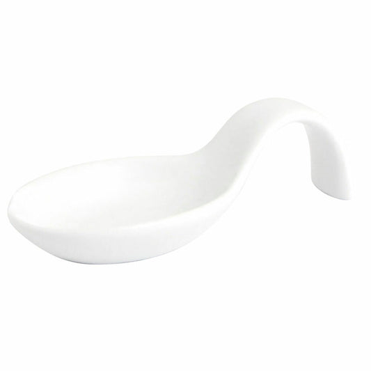 Maistelulusikat 12 kpl, keraamiset 10 x 5 cm, valkoinen, tiskikone- ja mikro