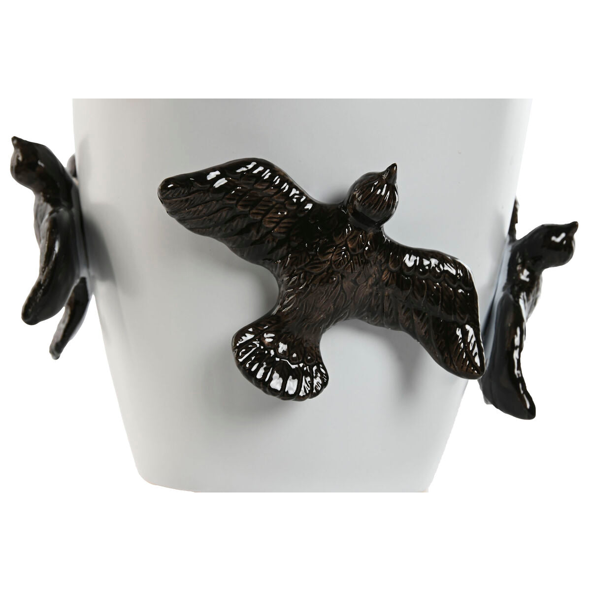 Maljakko keramiikka, valkoinen & musta, linnut, sisustus, moderni 27×27×29,5 cm