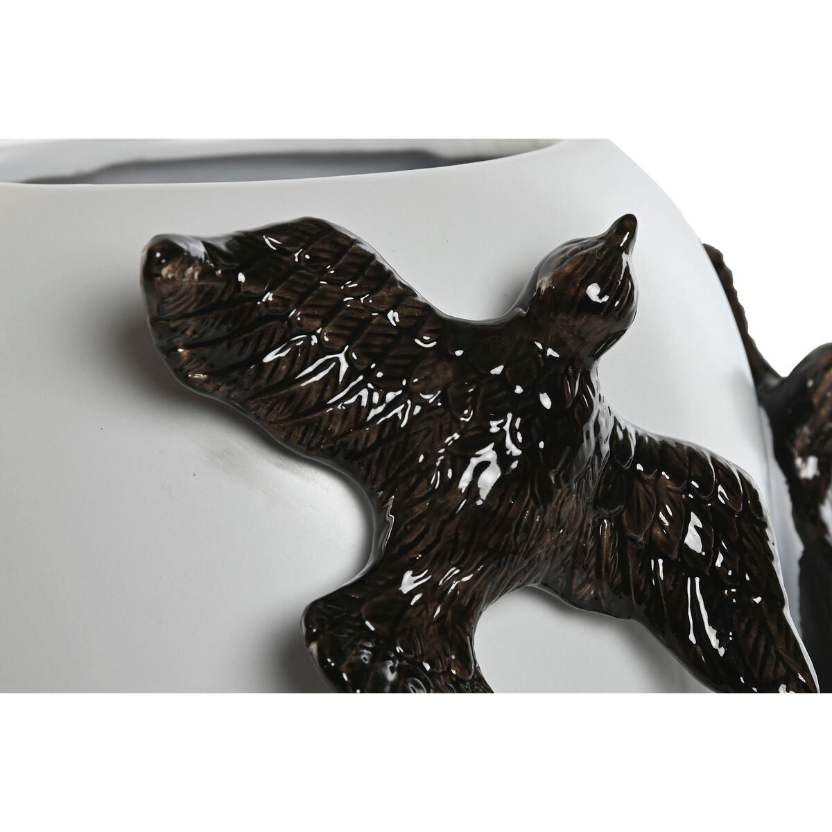 Maljakko keramiikka, valkoinen & musta, linnut, sisustus, moderni 27×27×29,5 cm