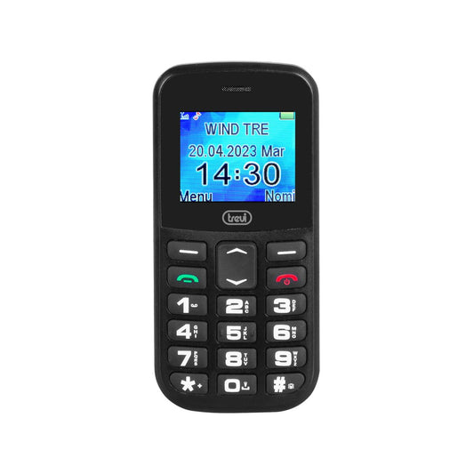 Matkapuhelin senioreille, iso näppäimistö & selkeä näyttö 2G, musta Trevi