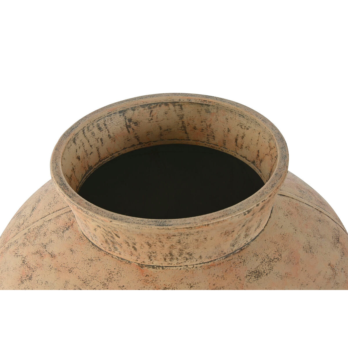 Metallimaljakko beige antiikkipinta 33 x 33 x 37 cm, olohuoneeseen