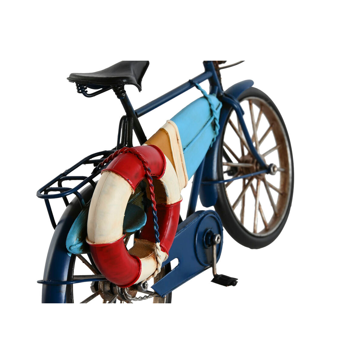 Koristepyörä metallinen 3 kpl 29 x 11 x 17 cm, sininen punainen laivastonsininen