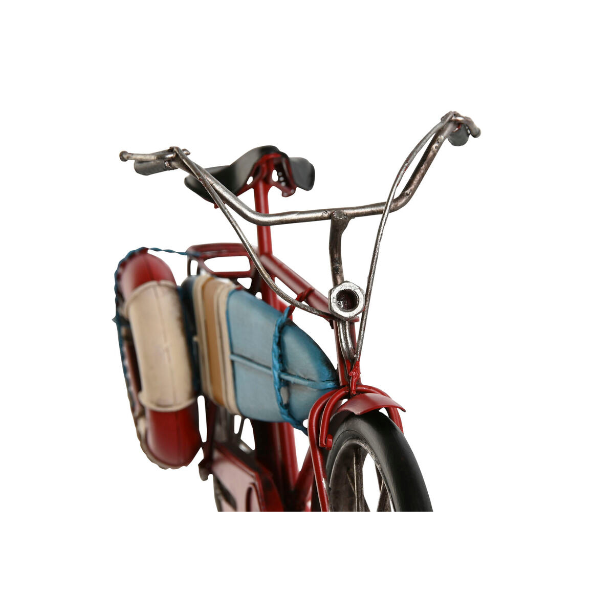 Koristepyörä metallinen 3 kpl 29 x 11 x 17 cm, sininen punainen laivastonsininen