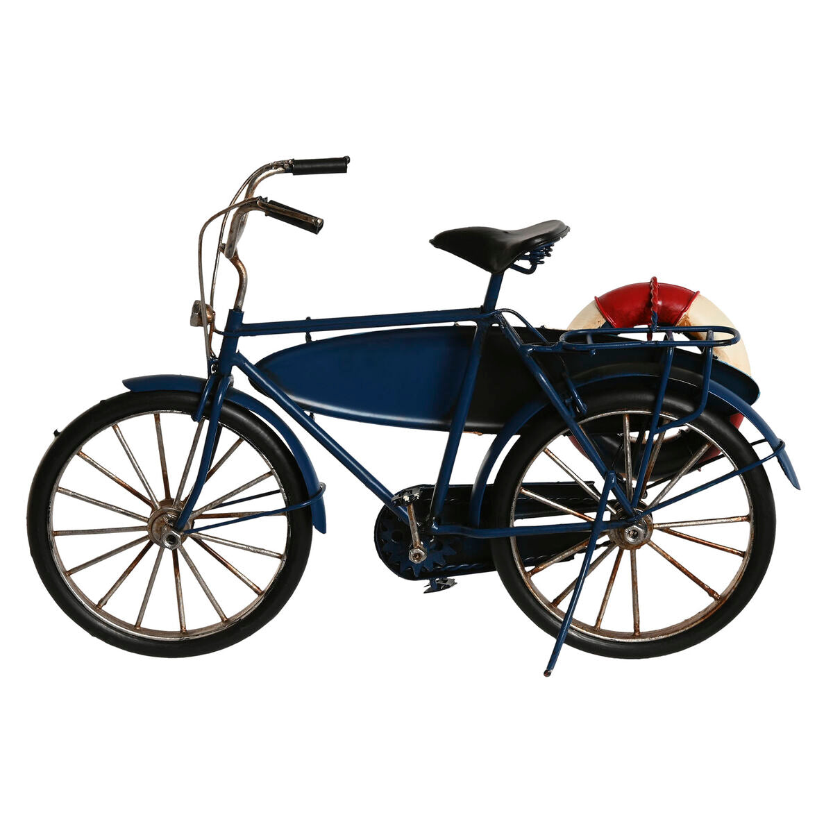 Koristepyörä metallinen 3 kpl 29 x 11 x 17 cm, sininen punainen laivastonsininen