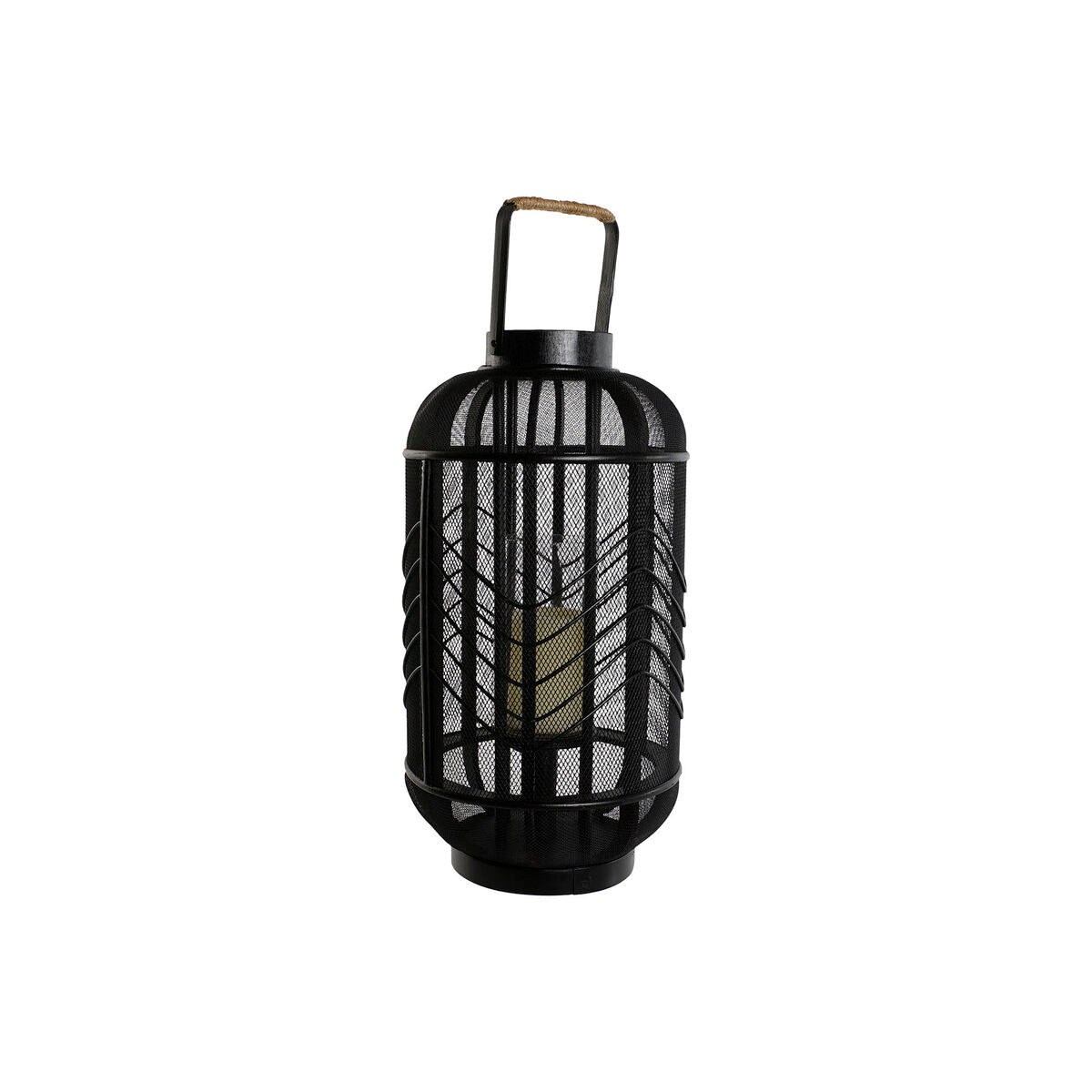 Kynttilänjalka musta metallinen, koristeellinen koloniaali 25,5 x 25,5 x 46,5 cm