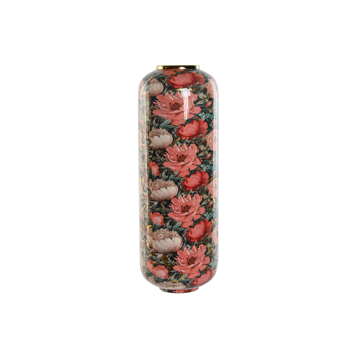 Maljakko metallinen kukkakuosi pinkki, korkea sisustukseen 25 x 25 x 69,3 cm