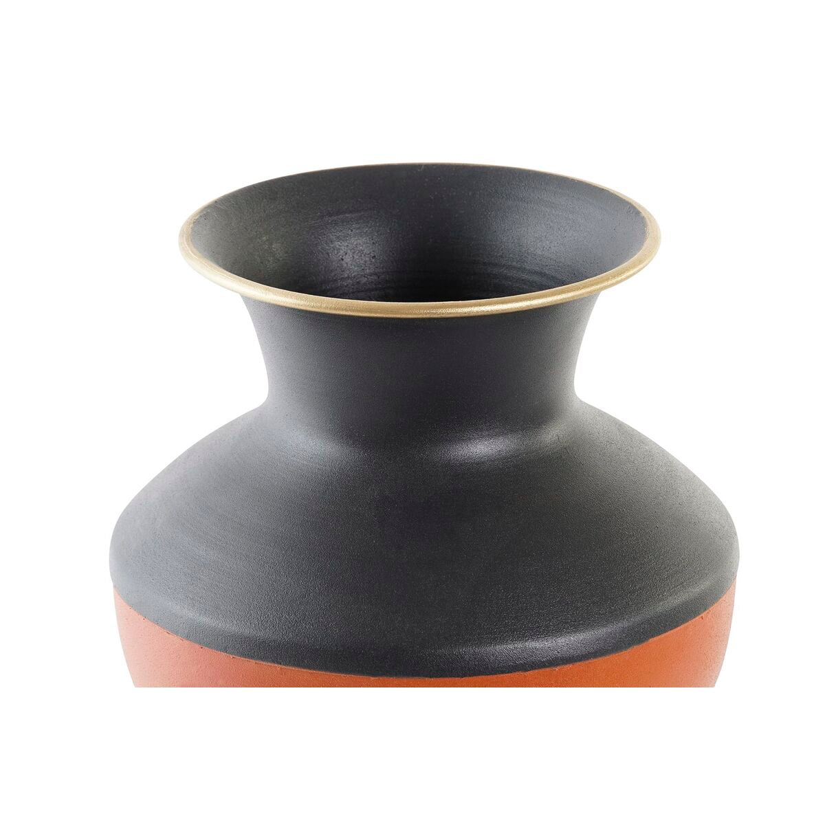 Metallinen maljakko moderni monivärinen 18 x 18 x 21 cm, kultaisella jalustalla