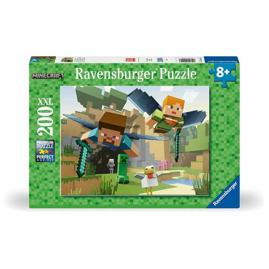 Minecraft palapeli 200 palaa XXL, seikkailu 8+ lapsille perhepeliksi Ravensburger