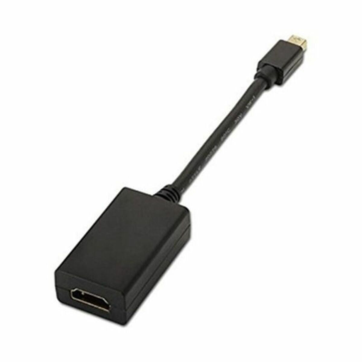 Mini DisplayPort-HDMI adapteri 15 cm musta, kannettavalle & näytölle Plug & Play