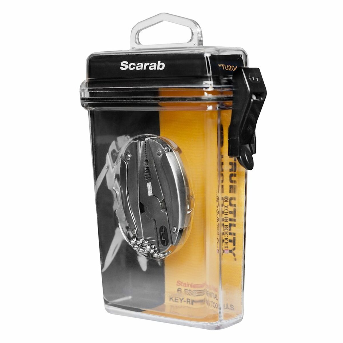 Monitoimityökalu 7-in-1 avaimenperään, ruostumaton - pihdit, veitsi & ruuvitaltta